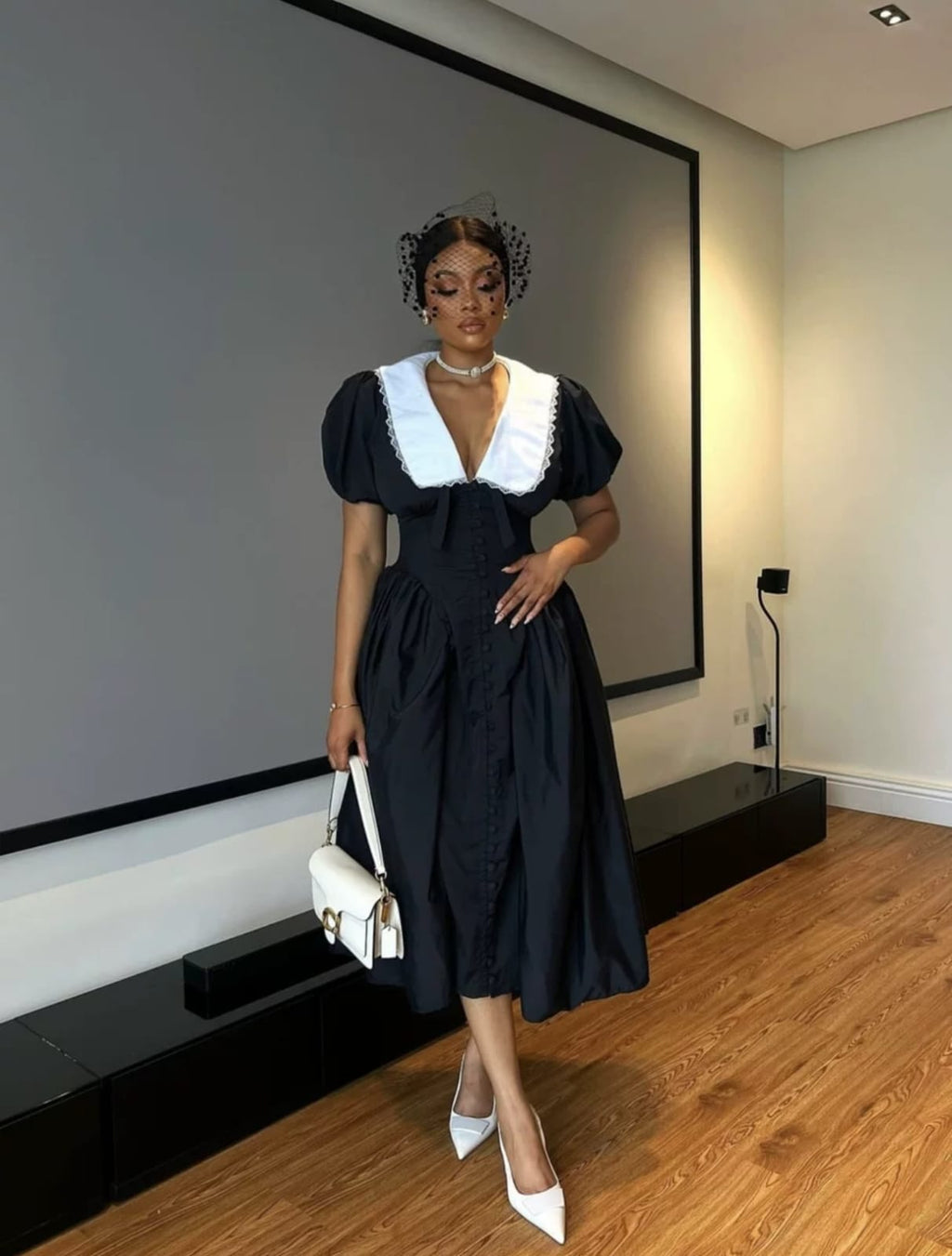 Elegant French Maid Dress Costume
